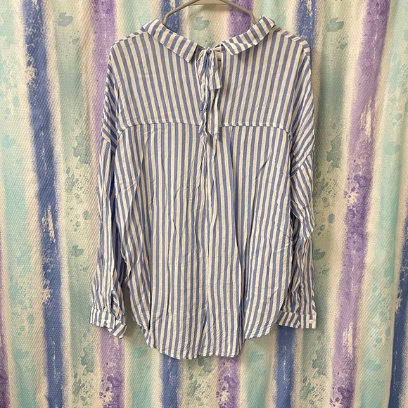 Velvet Heart NWOT striped high low button up - Picture 8 of 8